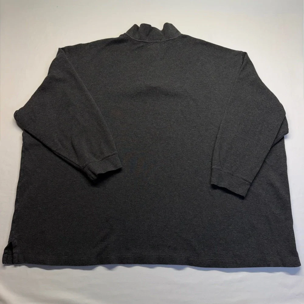 Polo Ralph Lauren Quarter Zip Estate Rib 6XB Gray Mens Pullover Big Tall Cotton